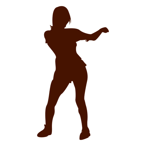 Woman dancing silhouette 5 PNG Design