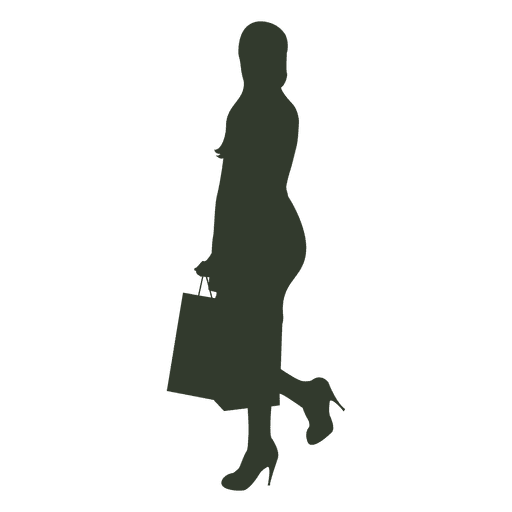 Download Woman Shopping Bags Back Transparent Png Svg Vector File