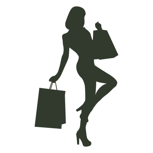 Download Woman shopping bags in a pose - Transparent PNG & SVG ...