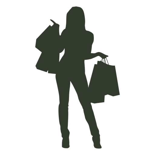 Download Woman Shopping Bags Pointing Transparent Png Svg Vector File