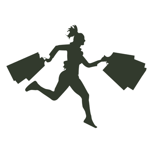 Download Woman shopping bags running - Transparent PNG & SVG vector ...