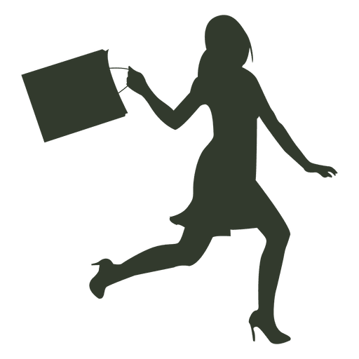 Download Woman shopping bags runs - Transparent PNG & SVG vector file