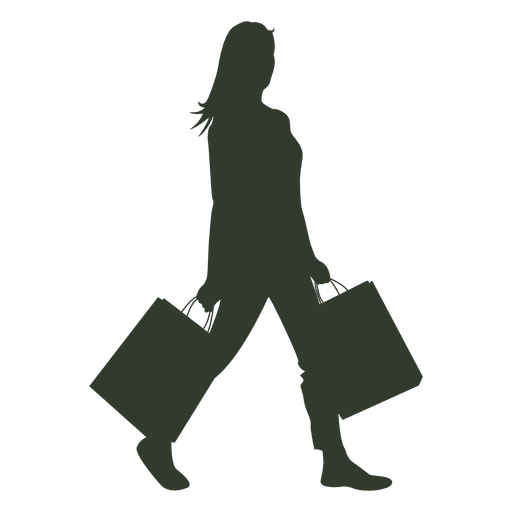 Download Woman shopping bags walks - Transparent PNG & SVG vector file