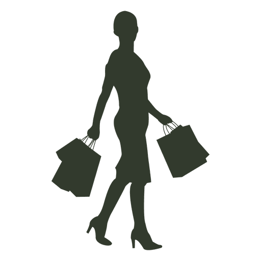 Fraueneinkaufsholdingwanzen PNG-Design