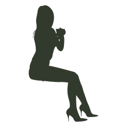 Woman sitting silhouette