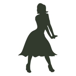 Mulher ficar vestido silueta 1 Desenho PNG