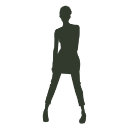 Mulher ficar pose silueta 5 Desenho PNG