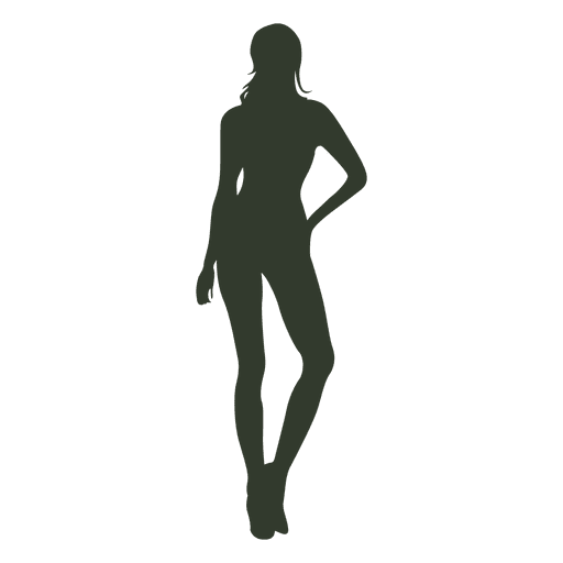 Woman standing pose silhouette beautiful
