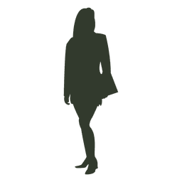 Woman standing pose silhouette business woman PNG Design Transparent PNG