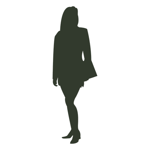 Frau stehende Pose Silhouette Geschäftsfrau PNG-Design