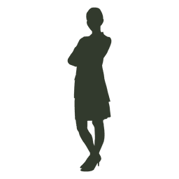 Woman Standing Pose Silhouette Crossed Arms PNG & SVG Design For T-Shirts