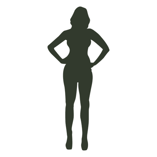 Download Woman standing pose silhouette hands hip - Transparent PNG & SVG vector file