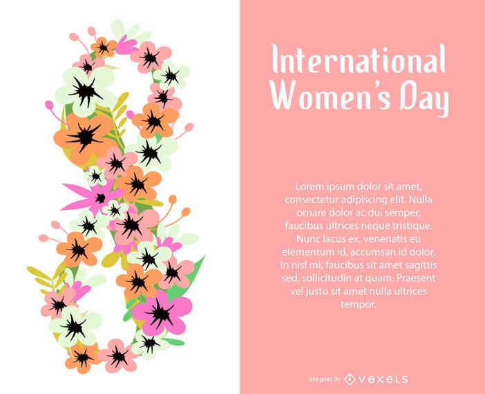 Women's Day floral poster Women's Day floral poster