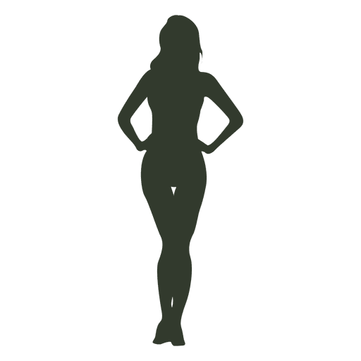 Woman standing pose silhouette triangle - Transparent PNG & SVG vector file