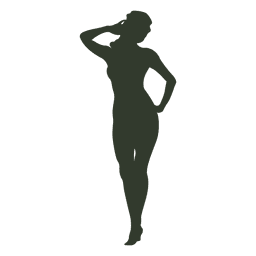 Mujer estar de pie posar silueta Diseño PNG