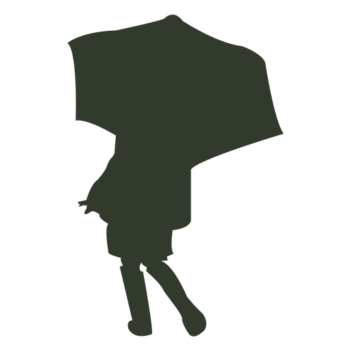 Woman umbrella silhouette PNG Design