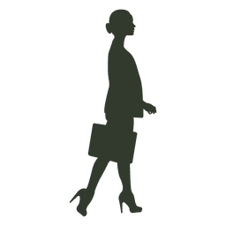 Mulher andar pose silueta executivo Desenho PNG
