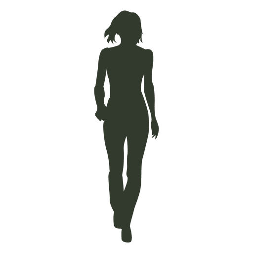 Woman walking pose silhouette sport PNG Design