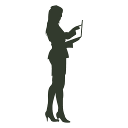 Mujer trabajando silueta Diseño PNG