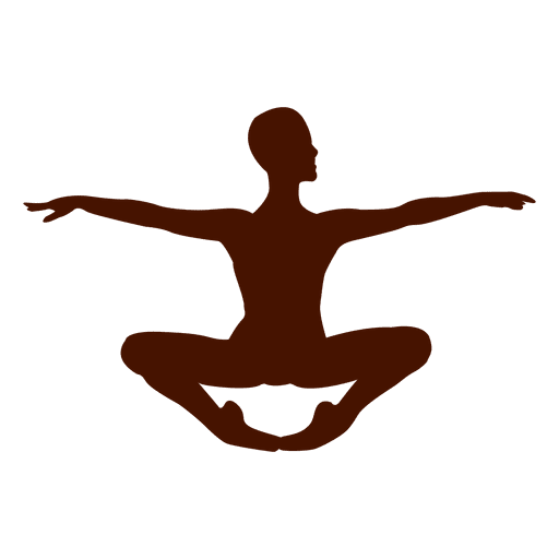 Silhueta humana de ioga Desenho PNG