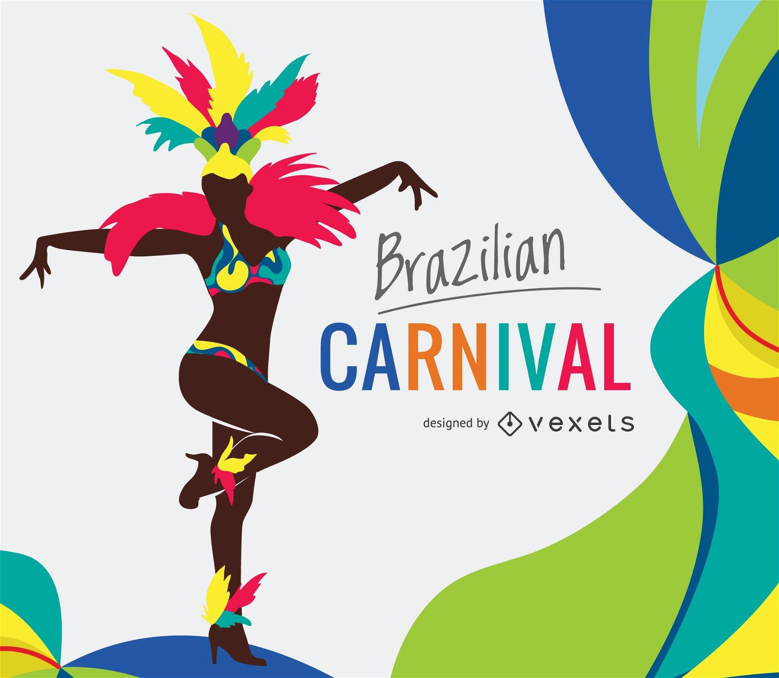 Ilustração do carnaval brasileiro