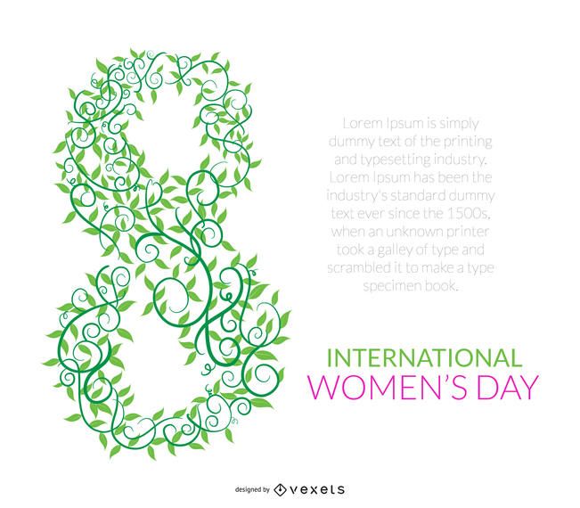 Cartel de la naturaleza del día de la mujer Cartel de la naturaleza del día de la mujer