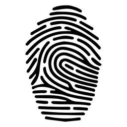 Human fingerprint silhouette PNG Design