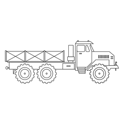Caminhão de rodas grandes Desenho PNG
