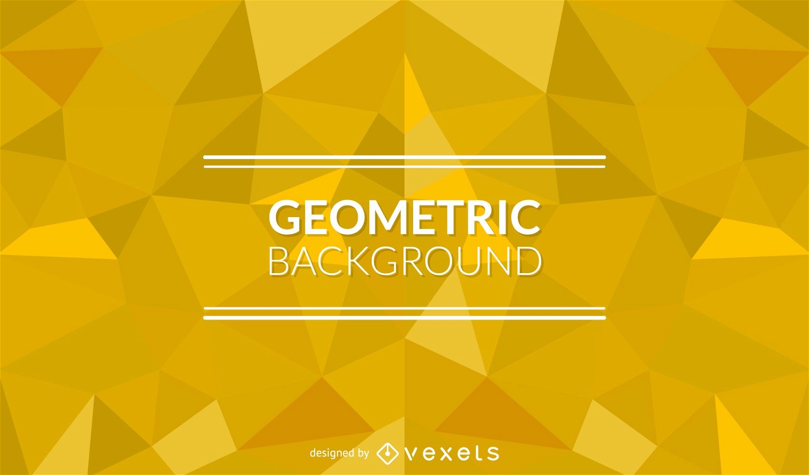 Geometrischer Hintergrund mit gelben polygonalen Formen