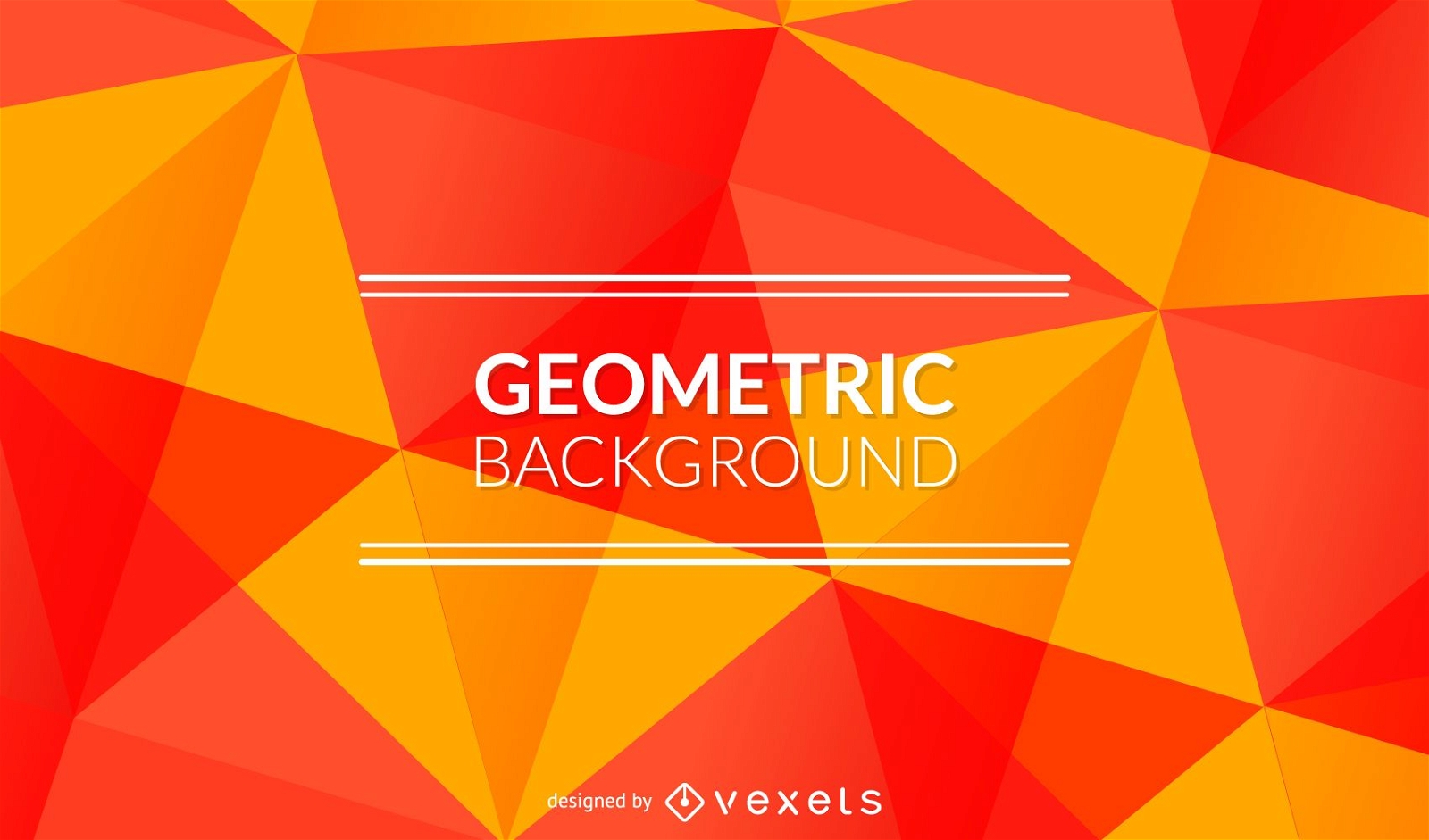 Bright orange and red polygonal background