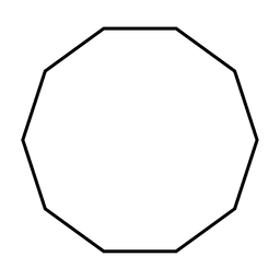 Forma de decágono Desenho PNG