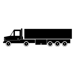 Flat lorry contour PNG Design