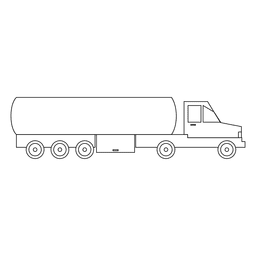 Silueta de camión plano Diseño PNG