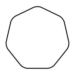 Forma de heptágono arredondado Desenho PNG Transparent PNG