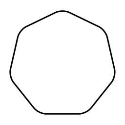 Forma de heptágono redondeada Diseño PNG