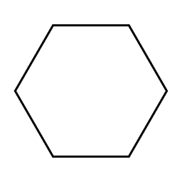 Strichsymbol in Form eines Sechsecks PNG-Design