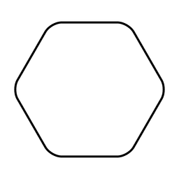 Forma de hexágono arredondado Desenho PNG