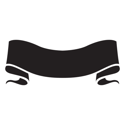 Label ribbon emblem silhouette