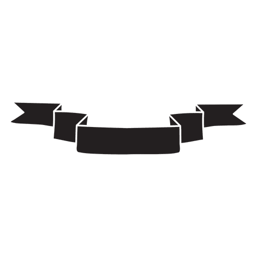 Label ribbon silhouette PNG Design