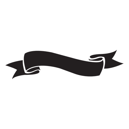 Silhouette of a label ribbon emblem PNG Design