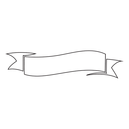 Label ribbon stroke emblem PNG Design