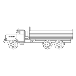 Silhueta de caminhão grande Desenho PNG