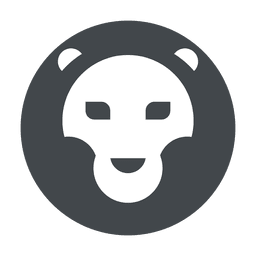 Lion logo safari on gray PNG Design