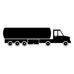 Silueta de camión camión largo Diseño PNG