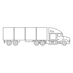 Long lorry silhouette PNG Design