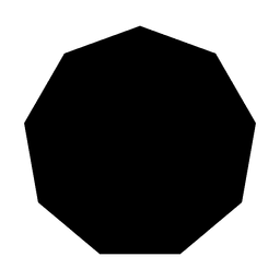 Silhouette in Form eines Neunecks PNG-Design