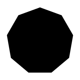 Silhueta em forma de nonagon Desenho PNG