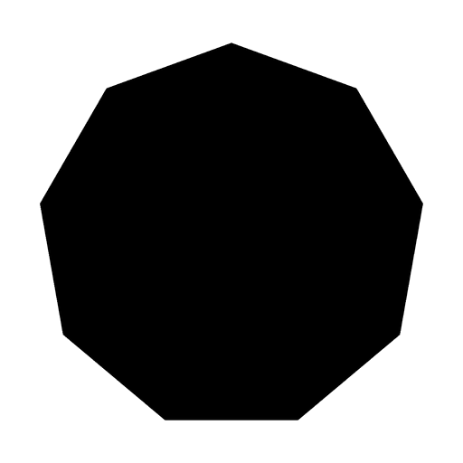 Silhueta em forma de nonagon Desenho PNG