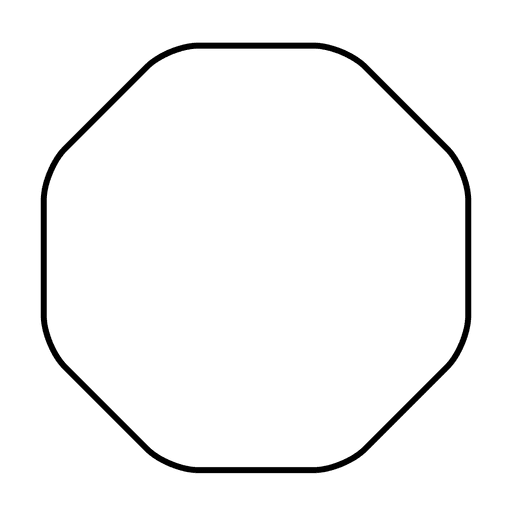 Octagon arredondado Desenho PNG