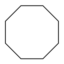 Forma de trazo de octágono Diseño PNG